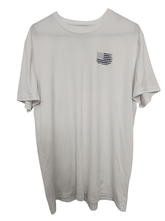 Vapor Apparel Other - Vapor Apparel White Short-Sleeve Tee with Flag Graphic